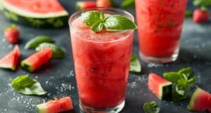 Watermelon Basil Agua Fresca Recipe